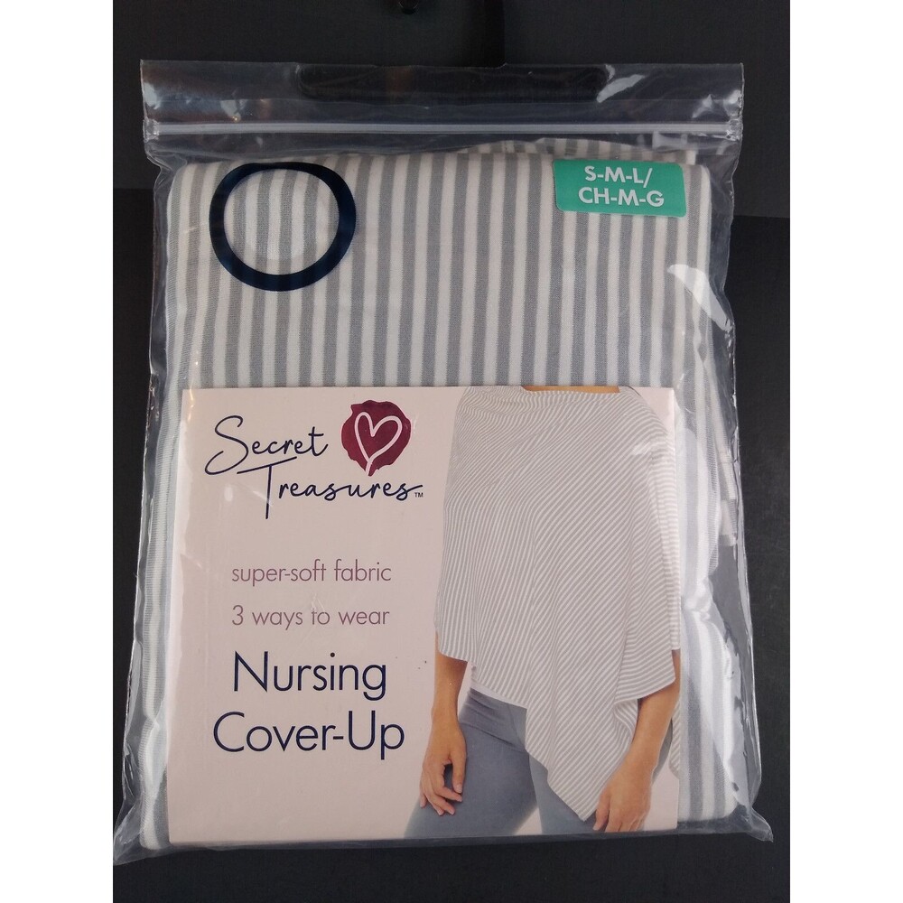 Secret Treasures Super Soft Nursing Cover-Up 3 Ways to Wear Scarf Wrap S M L NEW